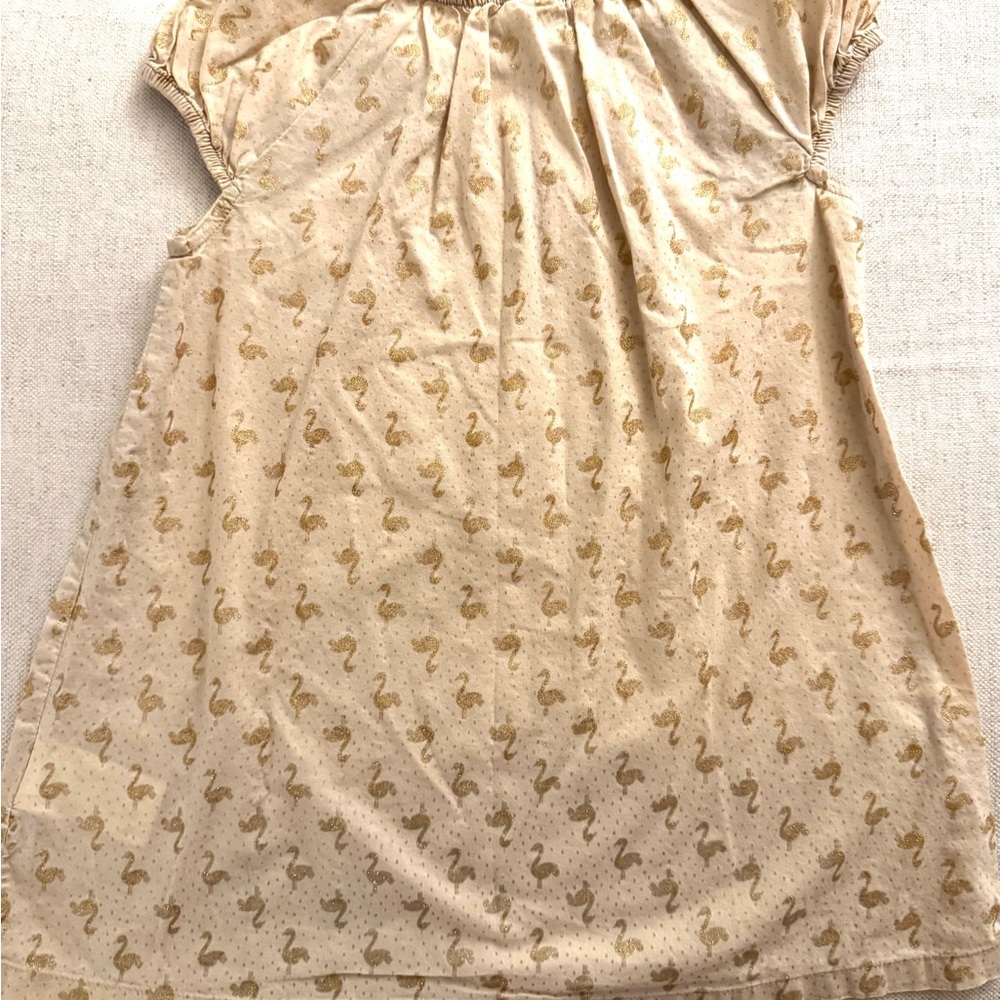 H&M Kids Gold Flamingo Dress in Beige - Picture 3 of 6